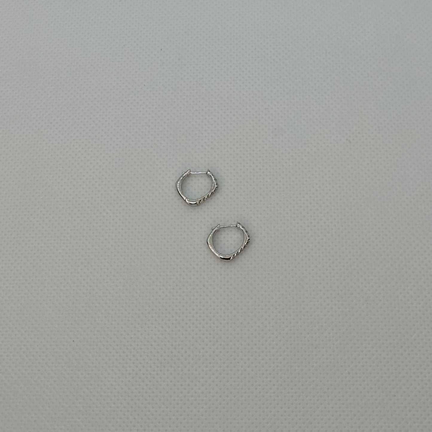 Squared Off Diamond Huggie