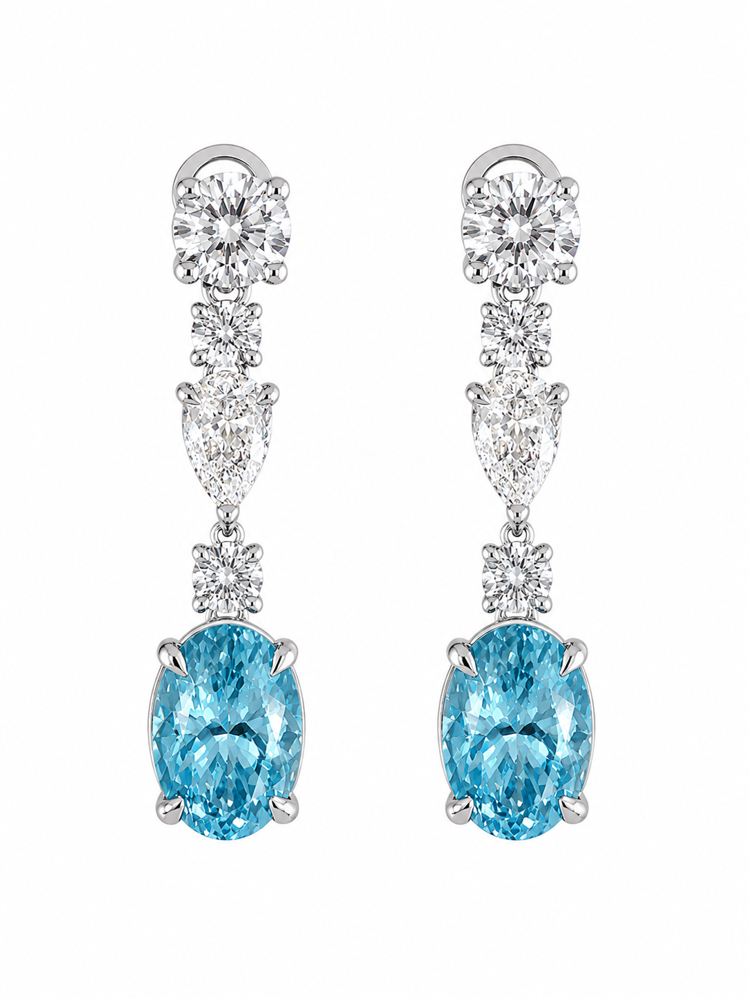 Blue Lab Diamond Drop Earrings