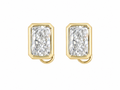 Bezel Set Emerald Stud Earrings