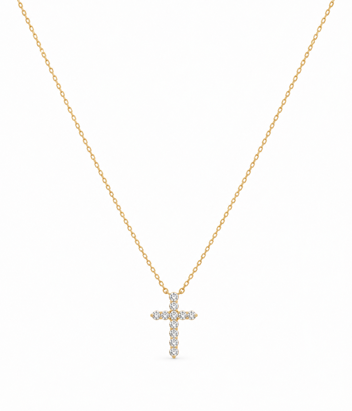 Lab Diamond Cross Necklace