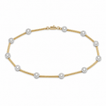 Woven Diamond Station Tennis Bracelet