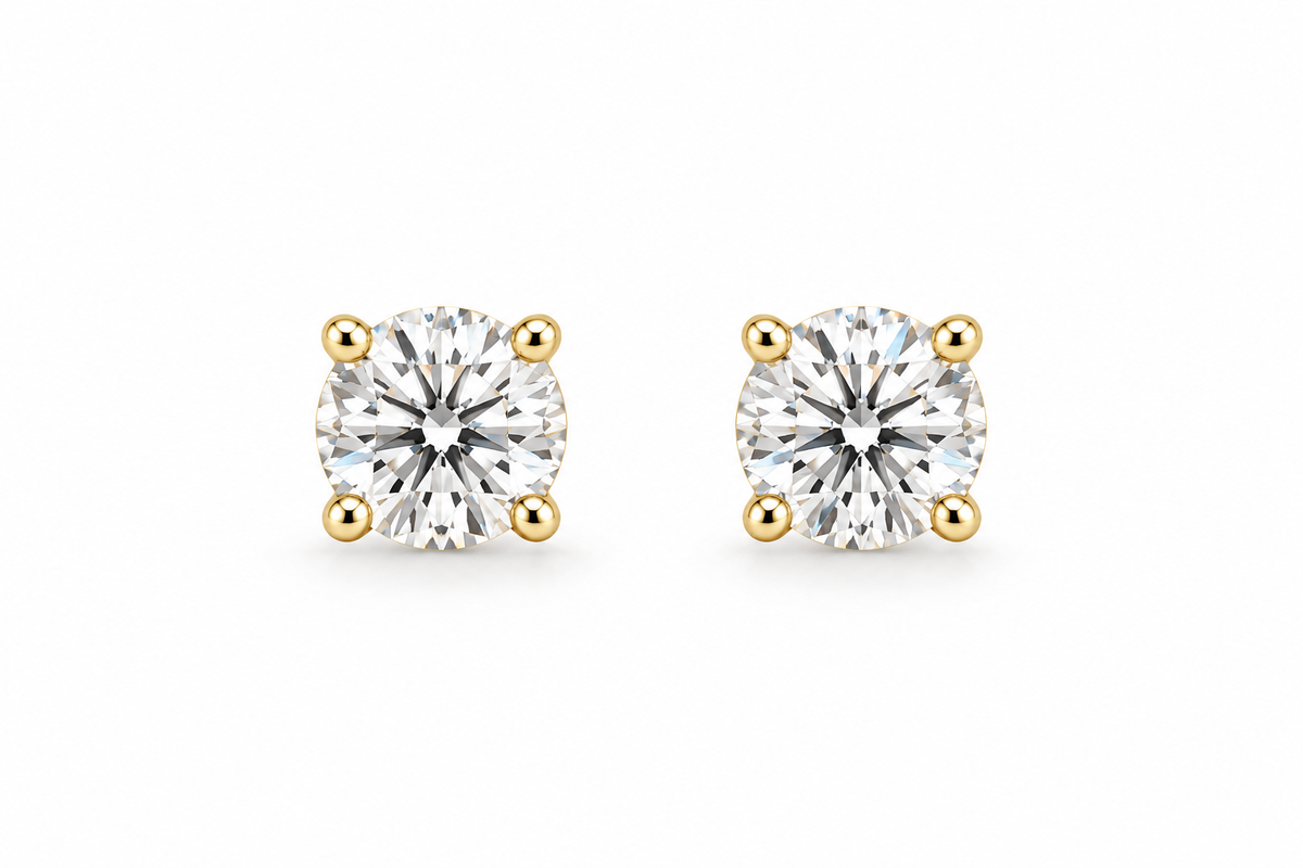 1 CTW Lab Grown Diamond Stud Earrings