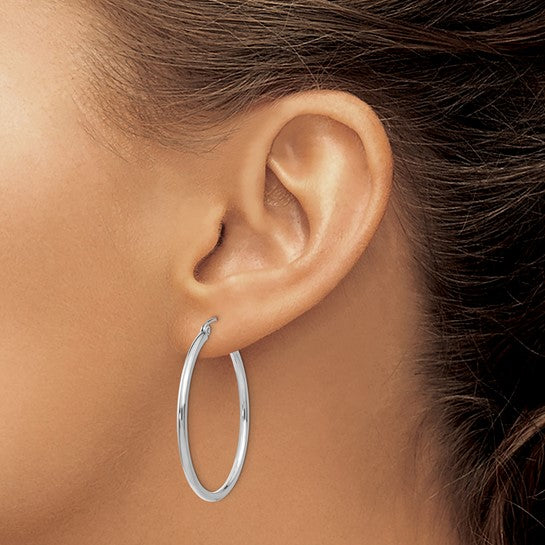 Lightweight Tube Hoop Earring