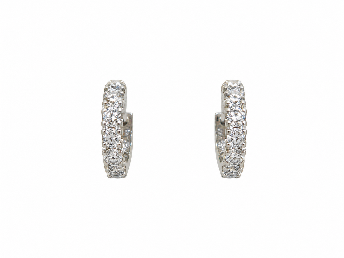 2 CTW Lab Grown Diamond Inside-Out Hoop Earrings