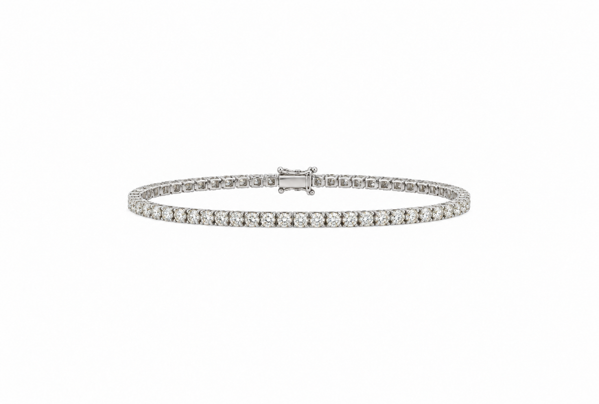 3.00ct White Gold Diamond Tennis Bracelet