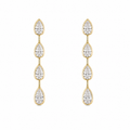 Pear Lab Diamond Bezel Drop Earrings