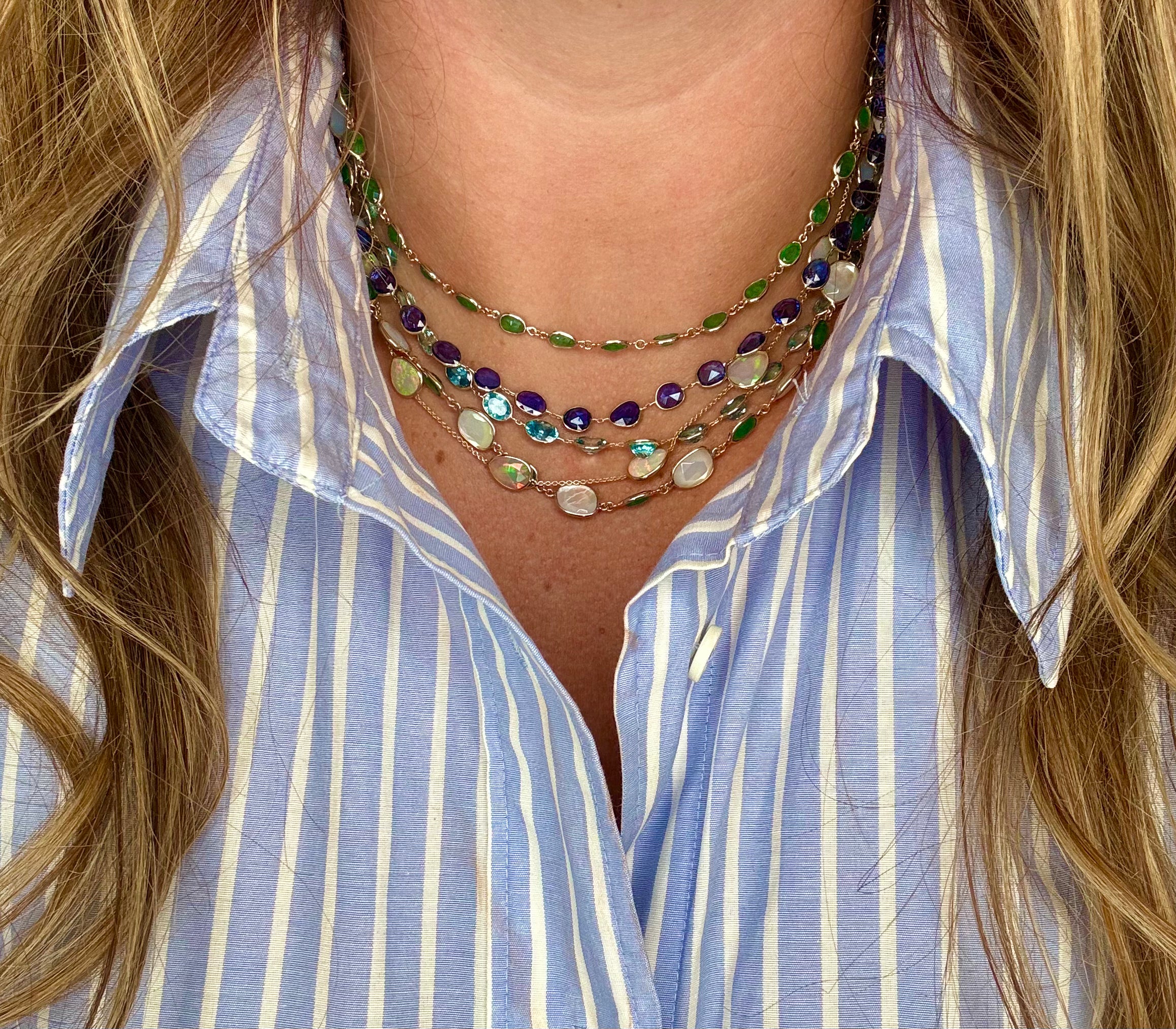 Gemstone Slice Necklace