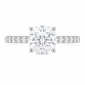 Round Lab Diamond Pavé Ring