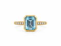 Sky Blue Topaz Emerald Cut Ring