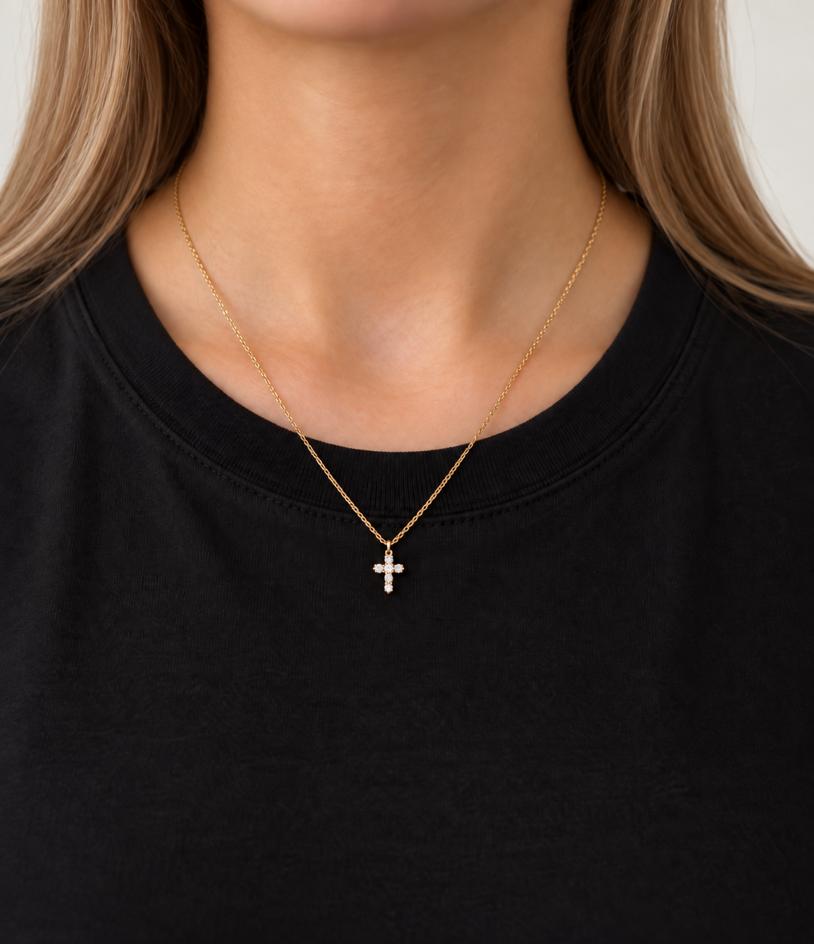 1ct Diamond Cross  Necklace