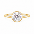 Round Lab Diamond Bezel Ring