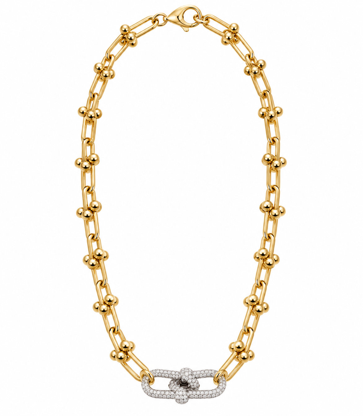 Diamond Pavé Jax Link Statement Necklace