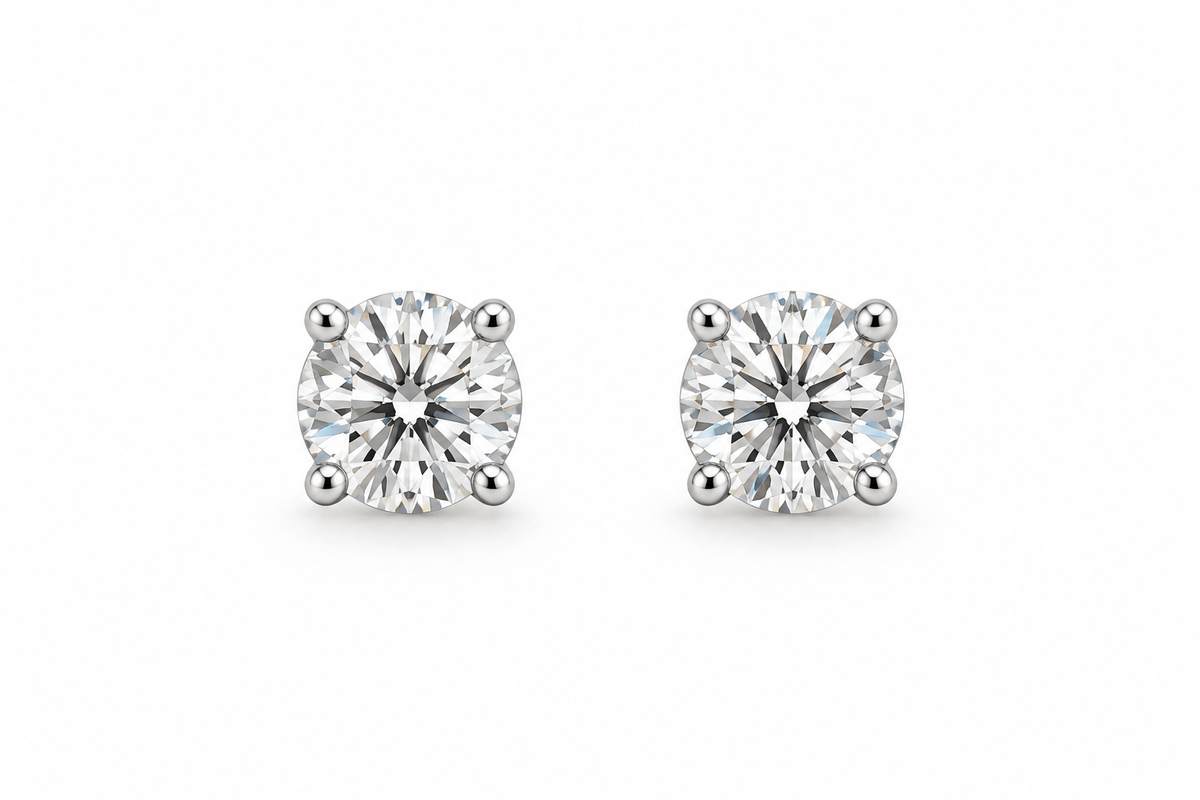 1 CTW Lab Grown Diamond Stud Earrings