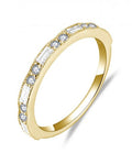 Baguette and Round Diamond Channel Set Band