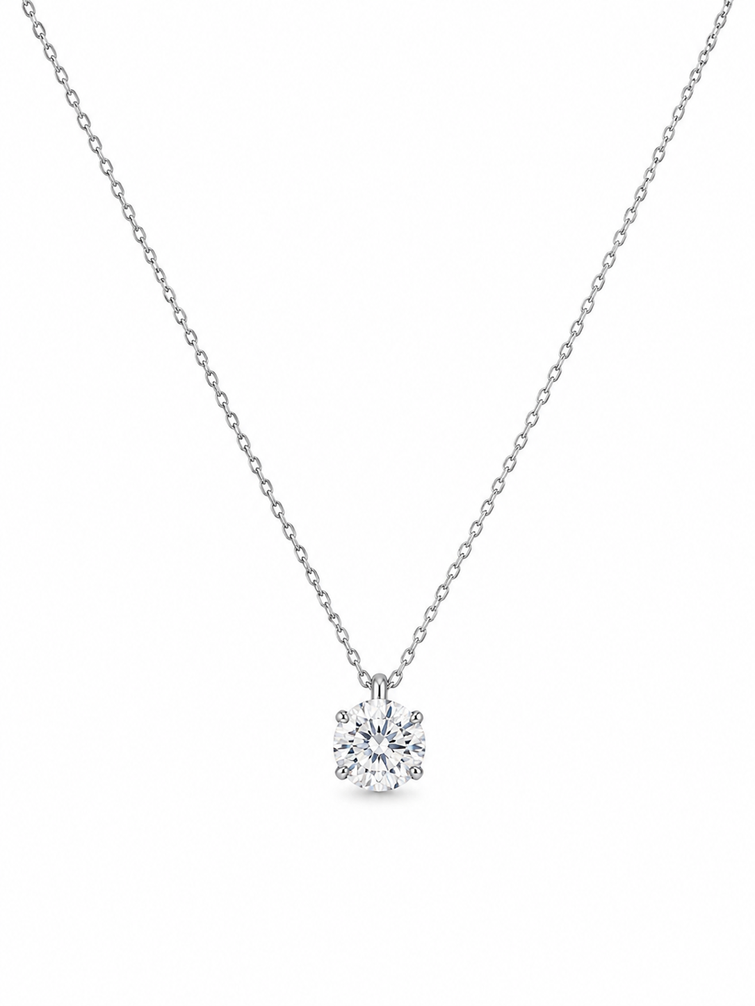 Round Lab Diamond Necklace