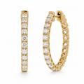 Yellow Gold Diamond Hoops