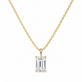 1 CT Lab Grown Emerald Cut Diamond Pendant