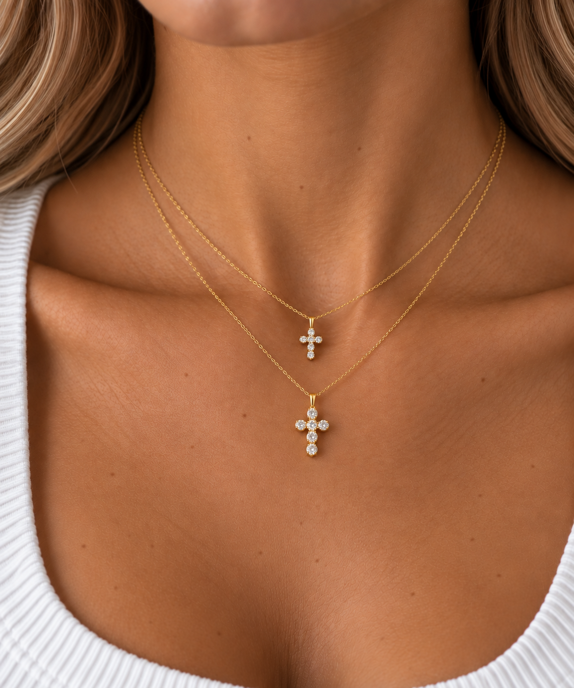 Lab Grown Diamond Cross Pendant