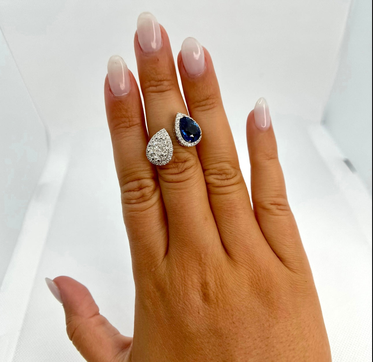 Tu Et Moi Ring - Sapphire and Diamond