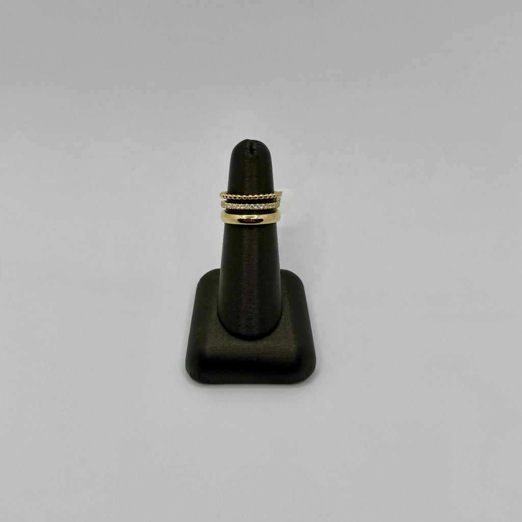 Triple Row Diamond Ring