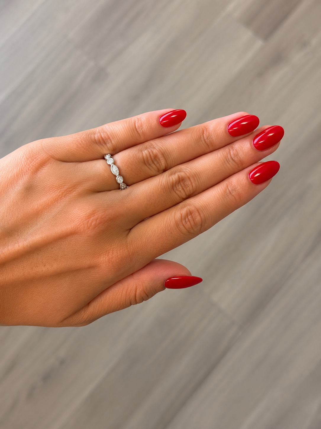 Marquise and Round Cut Diamond Bezel Stack