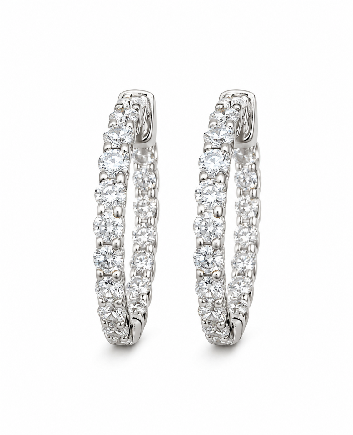 Inside Out Diamond Hoop Earrings