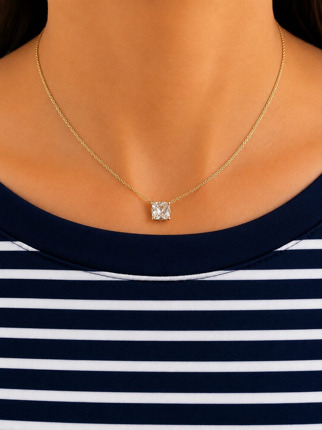 Cushion Lab Diamond Necklace