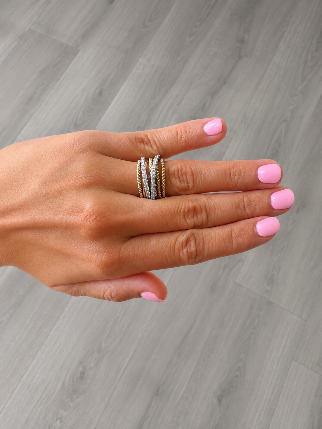 Diamond Multi-Band Ring