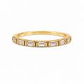 Emerald Bezel Diamond Band