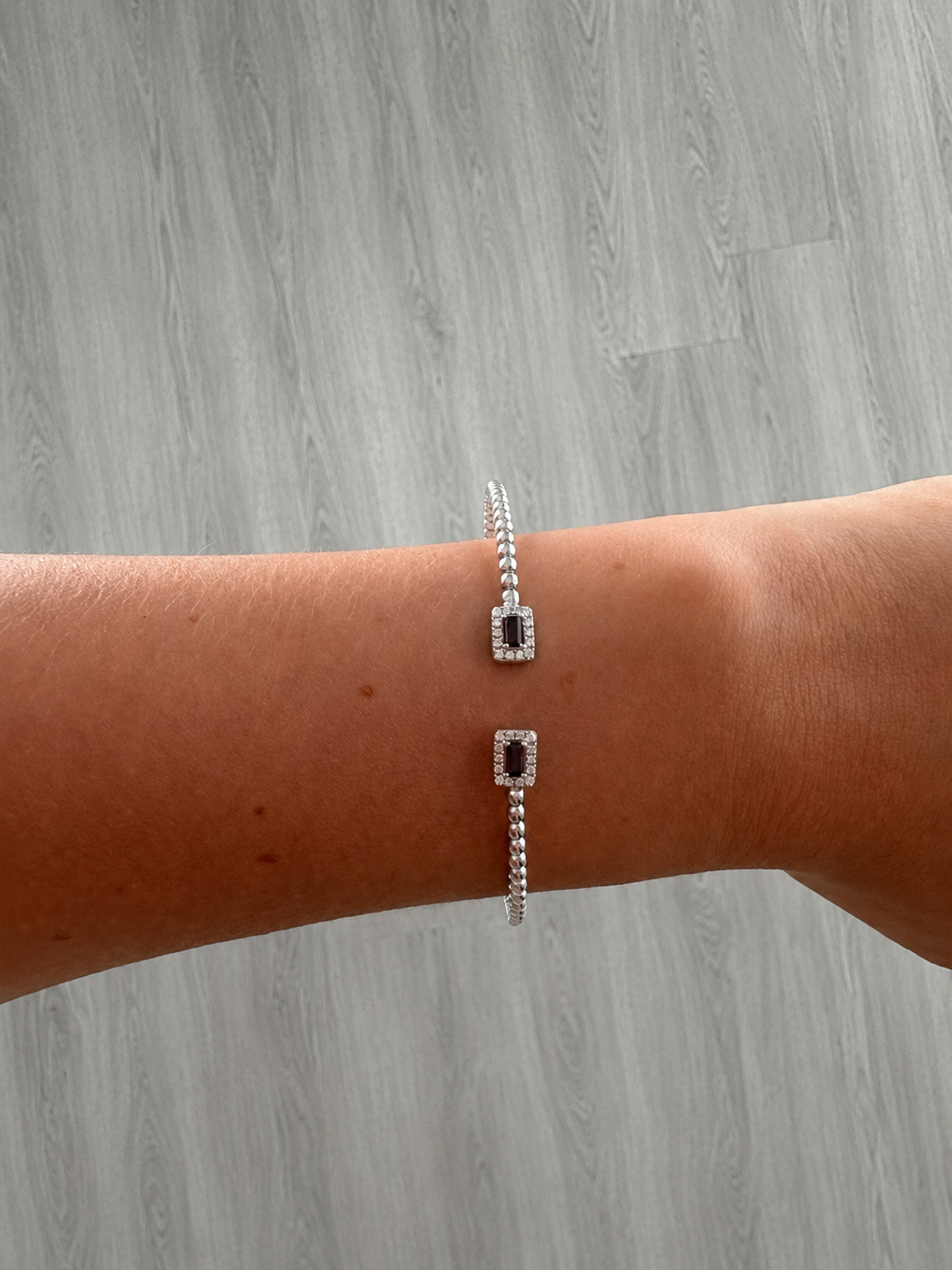 Blue Sapphire & Diamond Cuff Bracelet