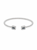 Blue Sapphire & Diamond Cuff Bracelet