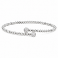Bezel Diamond Beaded Bangle