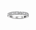 Emerald and Round Diamond Cut Diamond Band