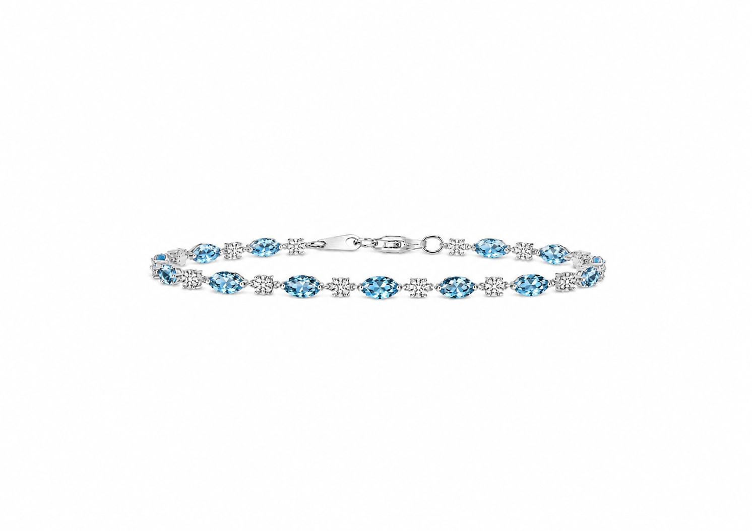 Blue & White Lab Diamond Bracelet
