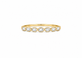 7 Stone Bezel Set Oval Band