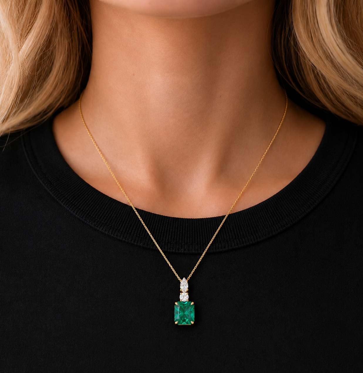 Emerald & Diamond Pendant