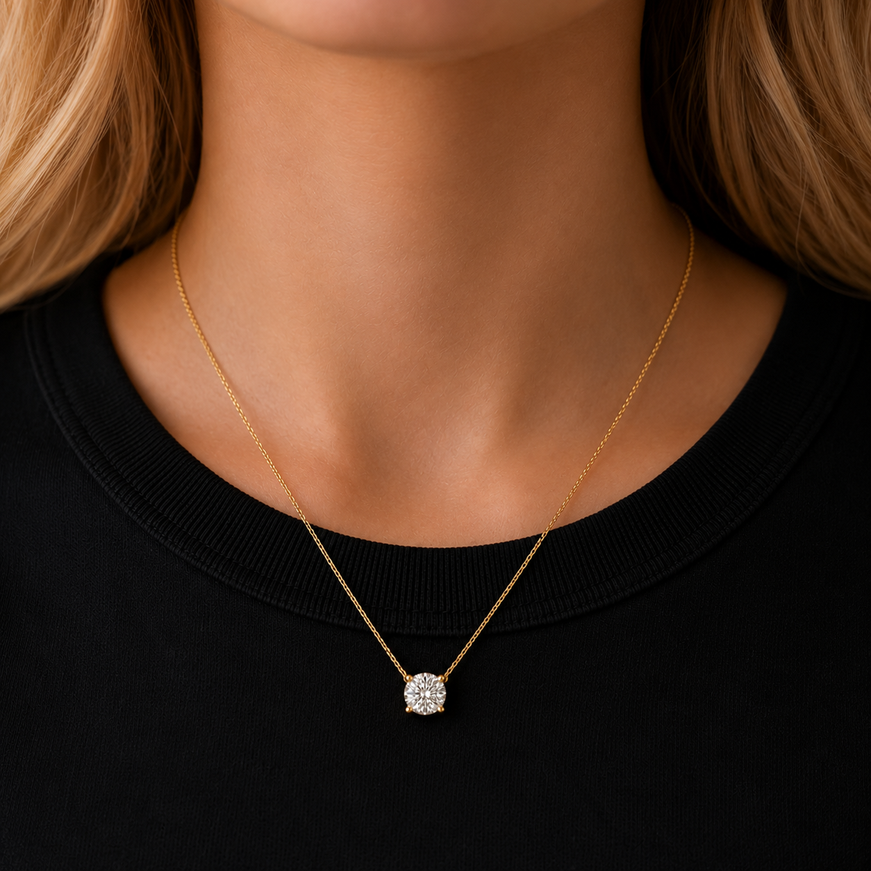 Floating Lab Grown Diamond Pendant