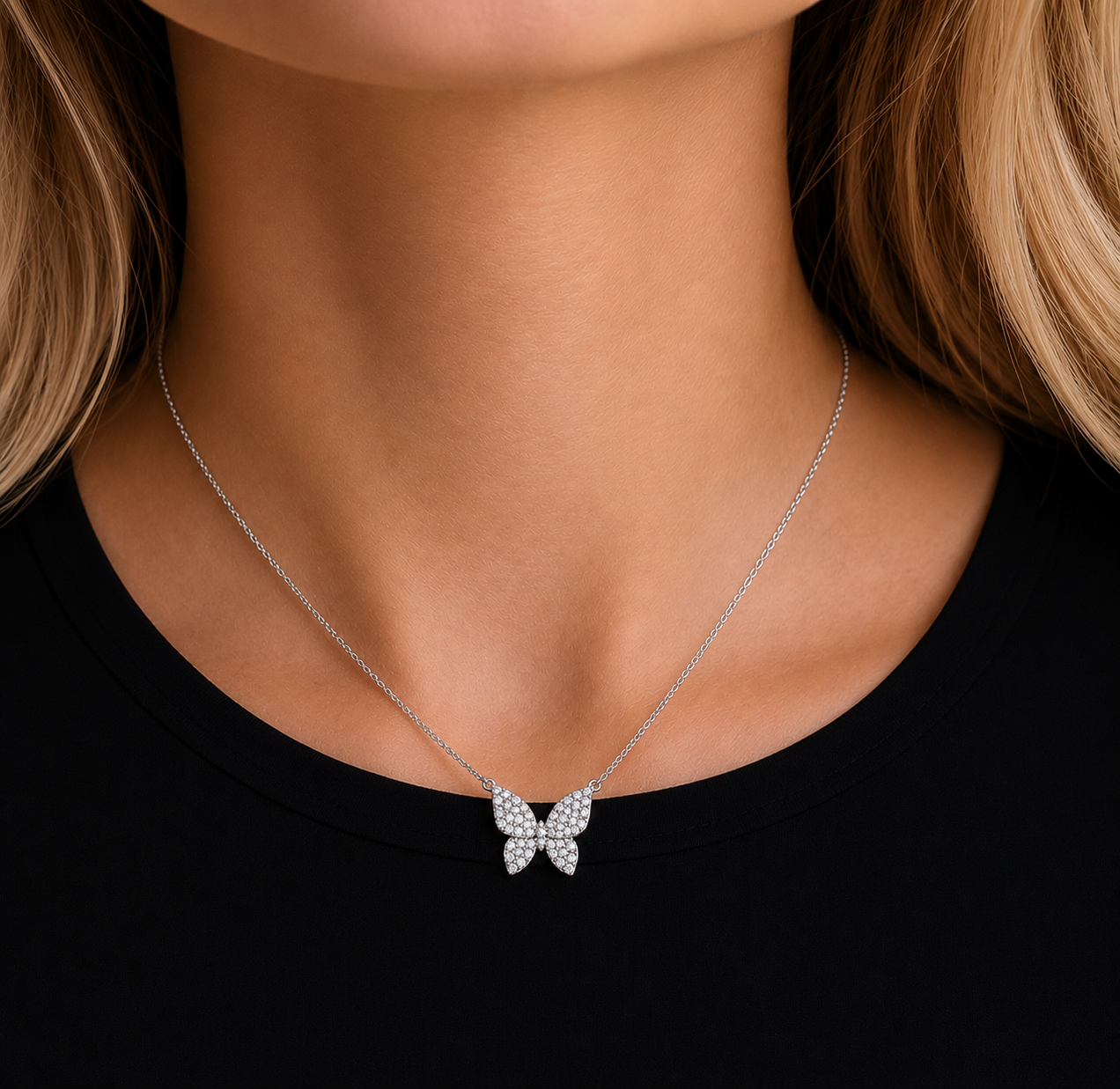 Butterfly Diamond Pendant