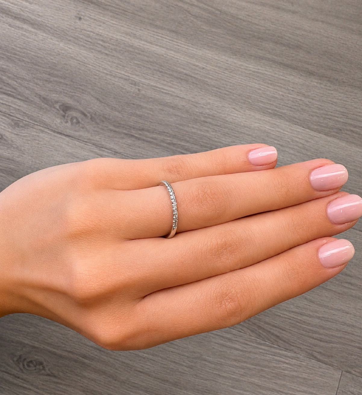 French Set Diamond Band