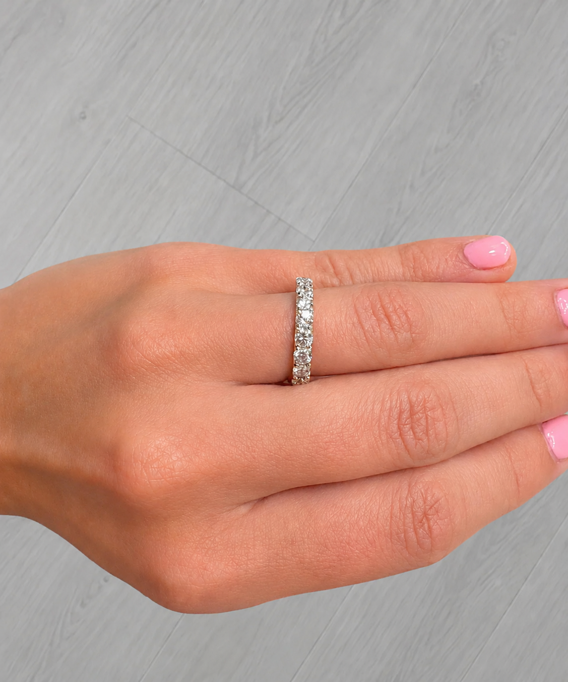 French Set Lab Grown Diamond Two-Tone Band
