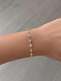 Graduated Round Diamond Station Bracelet
