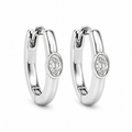 Oval Cut Diamond Huggies
