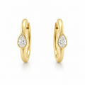 Pear-Cut Diamond Huggies
