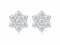 Diamond cluster stud earrings