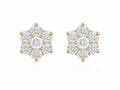Diamond cluster stud earrings