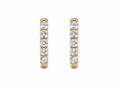 Yellow Gold Diamond Huggies