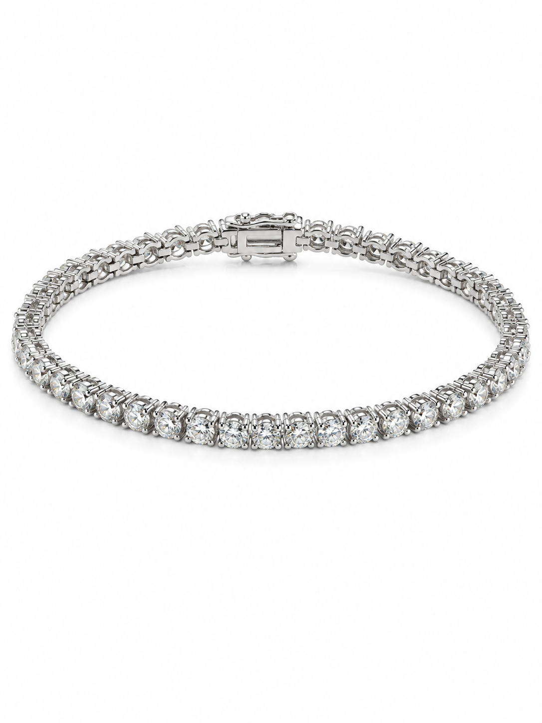 Classic White Gold Tennis Bracelet