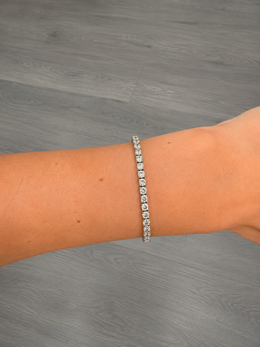 Classic White Gold Tennis Bracelet