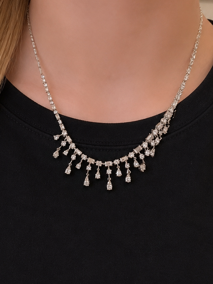 Diamond Fringe Necklace