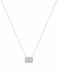 Emerald-Cut Yellow Gold Necklace